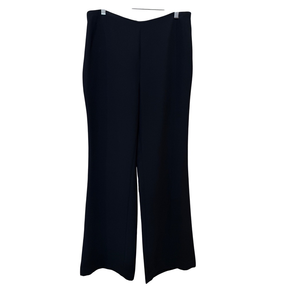Jones New York Evening Black Wide Leg Dress Pants High‎ Rise Side Zip Size 12